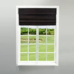 Radiance Newport 36-in Cordless Espresso Roman Shade