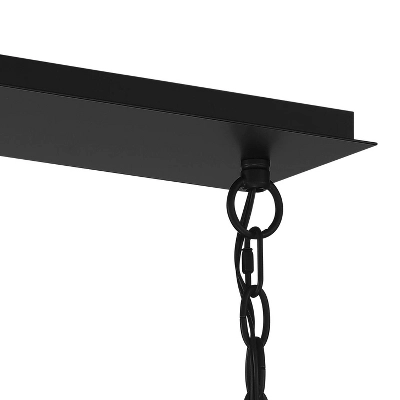 Possini Euro Design Carrine Black Silver Linear Pendant Chandelier 38 1/2" Wide Modern Clear Crystal 8-Light Fixture For Dining Room Kitchen Island 4 Possini Euro Design Carrine Black Silver Linear Pendant Chandelier 38 1/2" Wide Modern Clear Crystal 8-Light Fixture For Dining Room Kitchen Island - Image 4