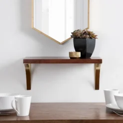 18" X 8" Bellingham Wood Decorative Wall Shelf Walnut Brown - Kate & Laurel All Things Decor -Home Decor GUEST 422ebd10 03cf 41e2 9d87 50c7057e68b5