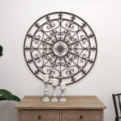 Metal Fleur De Lis Scrollwork And Wall Decor Black - Olivia & May -Home Decor GUEST 42e10e1d 8bfe 4d36 89ff 34617c35d8cf