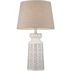 360 Lighting Helene Country Cottage Table Lamp 26" High Cream White Glaze Linen Tan Drum Shade For Bedroom Living Room Bedside Nightstand Office House 12 360 Lighting Helene Country Cottage Table Lamp 26" High Cream White Glaze Linen Tan Drum Shade For Bedroom Living Room Bedside Nightstand Office House -Home Decor GUEST 433d62e9 b839 4c2a a02c 2286d855b28e