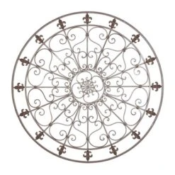 Metal Fleur De Lis Scrollwork And Wall Decor Black - Olivia & May -Home Decor GUEST 44acaa45 5b49 4074 8d22 bbf381eb611e