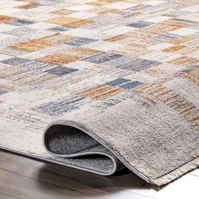 NuLOOM Mindy Faded Contemporary Tiles Fringe Area Rug 3 NuLOOM Mindy Faded Contemporary Tiles Fringe Area Rug - Image 3