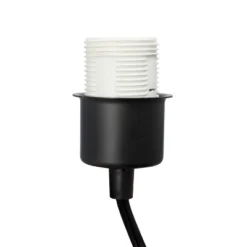 Etagere Organizer Wood Accented Storage Shelf And Wine Rack With Linen Shade Floor Lamp Black - Elegant Designs -Home Decor GUEST 4628fdaa 718b 4655 b3af 34b8901b398f