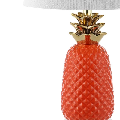 23" Pineapple Classic Vintage Ceramic LED Table Lamp LED Light Bulb (Includes LED Light Bulb) - JONATHAN Y 5 23" Pineapple Classic Vintage Ceramic LED Table Lamp LED Light Bulb (Includes LED Light Bulb) - JONATHAN Y - Image 5