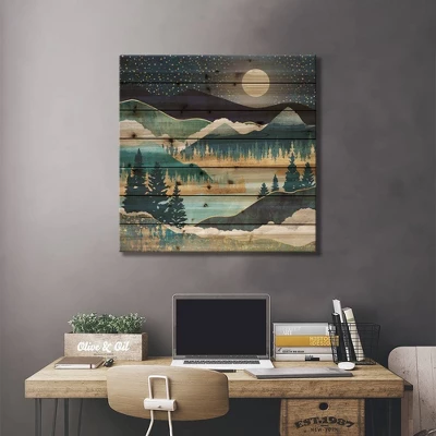 26" X 26" Star Lake Wood Print By SpaceFrog Designs - ICanvas 2 26" X 26" Star Lake Wood Print By SpaceFrog Designs - ICanvas - Image 2