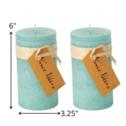 Sea Foam Pillar Candles - Set Of 2 -Home Decor GUEST 4aa7b48a b29f 4ac9 aca8 7042aa1fbfe5