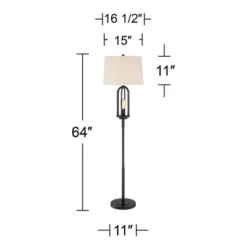 360 Lighting Marcel Rustic Farmhouse Floor Lamp 64" Tall Black Metal With LED Nightlight Natural Linen Drum Shade For Living Room Bedroom Office House 13 360 Lighting Marcel Rustic Farmhouse Floor Lamp 64" Tall Black Metal With LED Nightlight Natural Linen Drum Shade For Living Room Bedroom Office House -Home Decor GUEST 4be6ce2d 3689 4d1d 9438 76d26cd64390