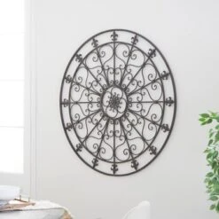 Metal Fleur De Lis Scrollwork And Wall Decor Black - Olivia & May -Home Decor GUEST 4c9a9810 3ac9 4bbf b119 39ae87e2eff6