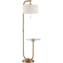Possini Euro Design Volta Modern Floor Lamp With Tray Table 66" Tall Brass USB Charging Port White Drum Shade For Living Room Bedroom Office House 14 Possini Euro Design Volta Modern Floor Lamp With Tray Table 66" Tall Brass USB Charging Port White Drum Shade For Living Room Bedroom Office House -Home Decor GUEST 504d6ab5 a449 4085 8afb 15f53df7a5ee