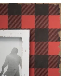Buffalo Plaid 4x6 Inch Wood Decorative Picture Frame - Foreside Home & Garden