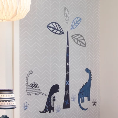 Lambs & Ivy Baby Dino Nursery Blue/Gray Dinosaur And Tree Wall Decals/Stickers 1 Lambs & Ivy Baby Dino Nursery Blue/Gray Dinosaur And Tree Wall Decals/Stickers