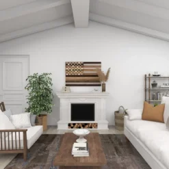 Wood American Flag Handmade Wall Decor Dark Brown - Olivia & May -Home Decor GUEST 52564535 1784 4fcb be2e 8cfc059930a5