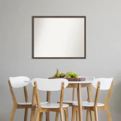 29" X 23" Non-Beveled Hardwood Wedge Mocha Wood Wall Mirror - Amanti Art -Home Decor GUEST 546e0920 60fb 456c bba8 774e0b81e25b