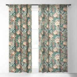 Holli Zollinger Zarah Butterfly 50" X 84" Single Panel Sheer Window Curtain - Deny Designs