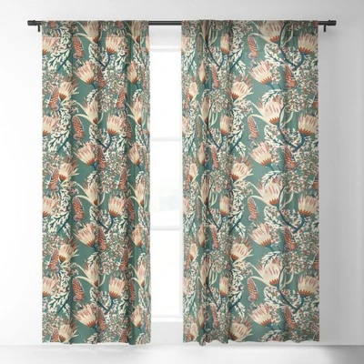 Holli Zollinger Zarah Butterfly 50" X 84" Single Panel Sheer Window Curtain - Deny Designs 1 Holli Zollinger Zarah Butterfly 50" X 84" Single Panel Sheer Window Curtain - Deny Designs