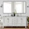 30 In. H X 65 In. W Oversized Rectangle Metal Bathroom Vanity Mirror-The Pop Home