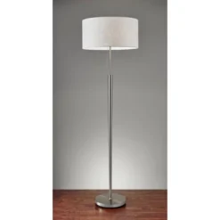 65" Hayworth Collection Floor Lamp Silver - Adesso