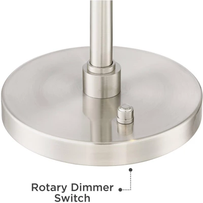 Possini Euro Design Eliptik Modern Desk Table Lamp 24 1/2" High Satin Nickel LED Swing Arm Adjustable Height For Bedroom Living Room Nightstand Office 4 Possini Euro Design Eliptik Modern Desk Table Lamp 24 1/2" High Satin Nickel LED Swing Arm Adjustable Height For Bedroom Living Room Nightstand Office - Image 4