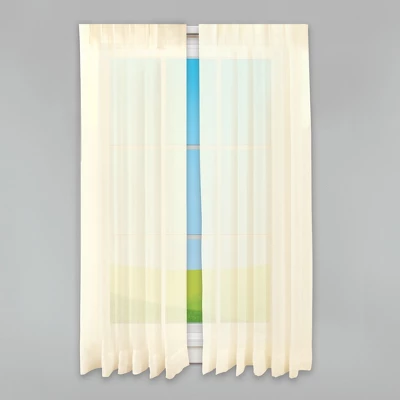 Collections Etc Sheer Splendor Rod Pocket Curtain Panel 1 Collections Etc Sheer Splendor Rod Pocket Curtain Panel