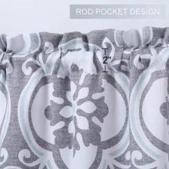 Trinity Medallion Design Floral Printed Kitchen Curtains