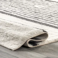 Lauren Liess X RugsUSA - Striped Wool Machine Washable Area Rug -Home Decor GUEST 5d194dca d69d 4bd8 b03e 404b6be78573