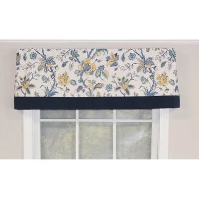 Gianna Banded 3in Rod Pocket Contrast Bottom Banding Valance 50in X 16in By RLF Home 4 Gianna Banded 3in Rod Pocket Contrast Bottom Banding Valance 50in X 16in By RLF Home - Image 4