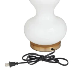 29" X 15" Modern Glass Table Lamp White - Olivia & May -Home Decor GUEST 5ec4439d a4f1 4c81 bebc a1e2b0aa46a5