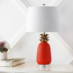 23" Pineapple Classic Vintage Ceramic LED Table Lamp LED Light Bulb (Includes LED Light Bulb) - JONATHAN Y 10 23" Pineapple Classic Vintage Ceramic LED Table Lamp LED Light Bulb (Includes LED Light Bulb) - JONATHAN Y -Home Decor GUEST 5f2210eb dafb 4eef a9ee 0489ff449868