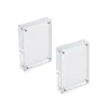 Azar Displays Clear Acrylic Magnetic Photo Block Frame Set With TWO 4x6 Size Frames