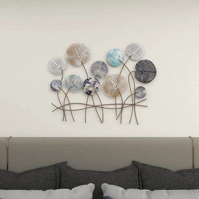 Modern Metal Floral Wall Decor - Olivia & May 14 Modern Metal Floral Wall Decor - Olivia & May - Image 14