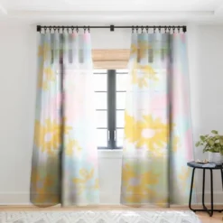 SunshineCanteen Gentle Flowers Single Panel Sheer Window Curtain - Deny Designs -Home Decor GUEST 6160e040 a172 4489 a706 6b0aeaf1188c