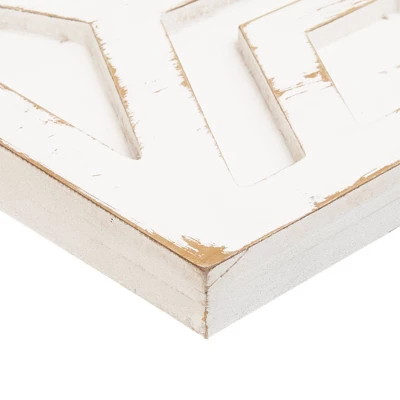 Ralston Wooden Wall Art With Pattern White 4 Ralston Wooden Wall Art With Pattern White - Image 4