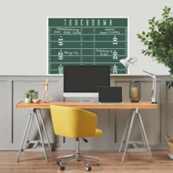 RoomMates XL Football Field Dry Erase Giant Peel And Stick Wall Decals Green/White