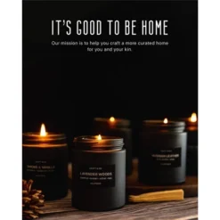 Craft & Kin Wood Wick, All-Natural Soy Aromatherapy Candle In Matte Black Glass Jar -Home Decor GUEST 64680a01 6859 48e7 be38 a24778cf2719