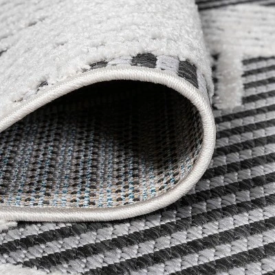 Jazz High-Low Pile Art Deco Geometric Indoor/Outdoor Area Rug - JONATHAN Y 4 Jazz High-Low Pile Art Deco Geometric Indoor/Outdoor Area Rug - JONATHAN Y - Image 4