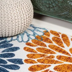 Crisantemo Floral Indoor/Outdoor Area Rug - JONATHAN Y -Home Decor GUEST 688b951f b8fe 47e7 99db fb09b7d4ab51