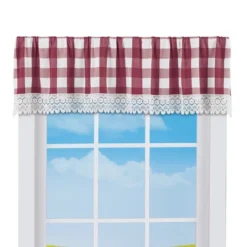 Collections Etc Buffalo Check Plaid Rod Pocket Top Window Valance -Home Decor GUEST 69df5c41 9fba 4bb5 b174 73e92dffc47a