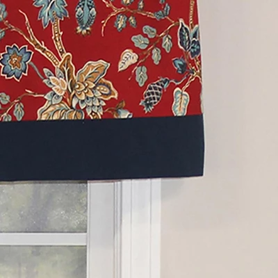 Gianna Banded 3in Rod Pocket Contrast Bottom Banding Valance 50in X 16in By RLF Home 1 Gianna Banded 3in Rod Pocket Contrast Bottom Banding Valance 50in X 16in By RLF Home