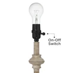 360 Lighting Carter Rustic Farmhouse 3 Piece Table Floor Lamp Set Beige Metal Cream Fabric Tapered Drum Shade For Living Room Bedroom Office House -Home Decor GUEST 700e9777 d291 4417 9e99 66dfc79b385e