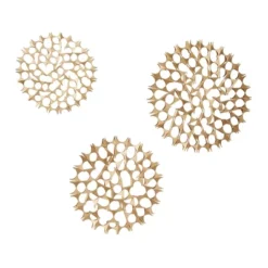 Set Of 3 Metal Starburst Wall Decors With Cutout Design - Olivia & May -Home Decor GUEST 705dca6f e51f 467f 956f 4079cc433d15
