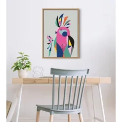 18" X 24" Sylvie Galah Framed Canvas Wall Art By Rachel Lee Natural - Kate And Laurel 10 18" X 24" Sylvie Galah Framed Canvas Wall Art By Rachel Lee Natural - Kate And Laurel -Home Decor GUEST 71772033 eb00 4969 b6ad ff656df99526