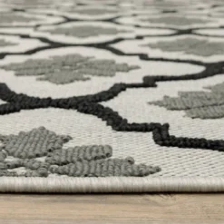 Trinity Floral Trellis Patio Area Rug Beige/Black - Captiv8e Designs -Home Decor GUEST 72ab2cd6 59dc 4670 8122 c7bdc63d002e