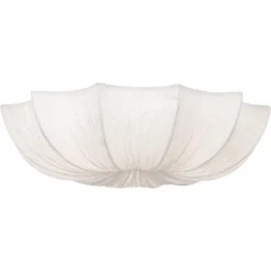 Possini Euro Design Planetarium Modern Ceiling Light Flush Mount Fixture 21" Wide Chrome 3-Light Ivory Fabric Scalloped Bowl For Bedroom Living Room 14 Possini Euro Design Planetarium Modern Ceiling Light Flush Mount Fixture 21" Wide Chrome 3-Light Ivory Fabric Scalloped Bowl For Bedroom Living Room -Home Decor GUEST 72db56e1 c8dd 49d6 8783 57b052318839
