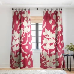 Viviana Gonzalez Floral Magenta Vibes Single Panel Sheer Window Curtain - Deny Designs -Home Decor GUEST 753bf993 33e0 4680 8110 80f362db97fe