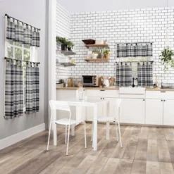 Blair Farmhouse Plaid Semi-Sheer Tab Top Kitchen Curtain Valance And Tiers Set - No. 918 -Home Decor GUEST 7571dc16 be2f 4749 b3b1 e68834f6fde8