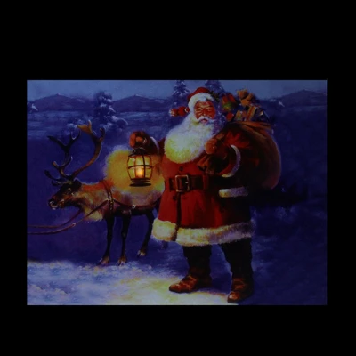 Northlight LED Lighted Santa Claus With Reindeer Christmas Canvas Wall Art 11.75" X 15.75" 1 Northlight LED Lighted Santa Claus With Reindeer Christmas Canvas Wall Art 11.75" X 15.75"