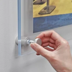 Azar Displays Floating Acrylic Wall Frame With Silver Stand Off Caps: 8.5" X 14" Graphic Size, Overall Frame Size: 12.5" X 18" -Home Decor GUEST 7c73d599 06d8 4872 bfb3 adea54b7469b