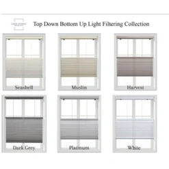 Linen Avenue Cordless Top Down Bottom Up Cellular Shade, Grey -Home Decor GUEST 7d3f6b38 fc36 4550 84c2 0412aaf9665a