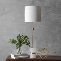 NuLOOM Charlotte 31" Marble Table Lamp Lighting - Bronze 31" H X 10" W X 10" D -Home Decor GUEST 7ea5ee7d 7bae 4054 b065 5d784cd4a266